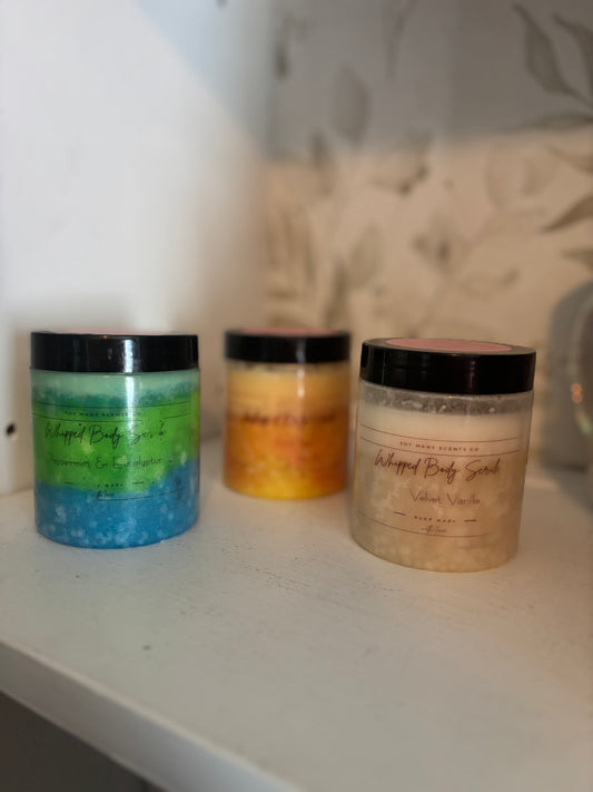 Whipped Body Scrubs (these have melted, but hardened back up)