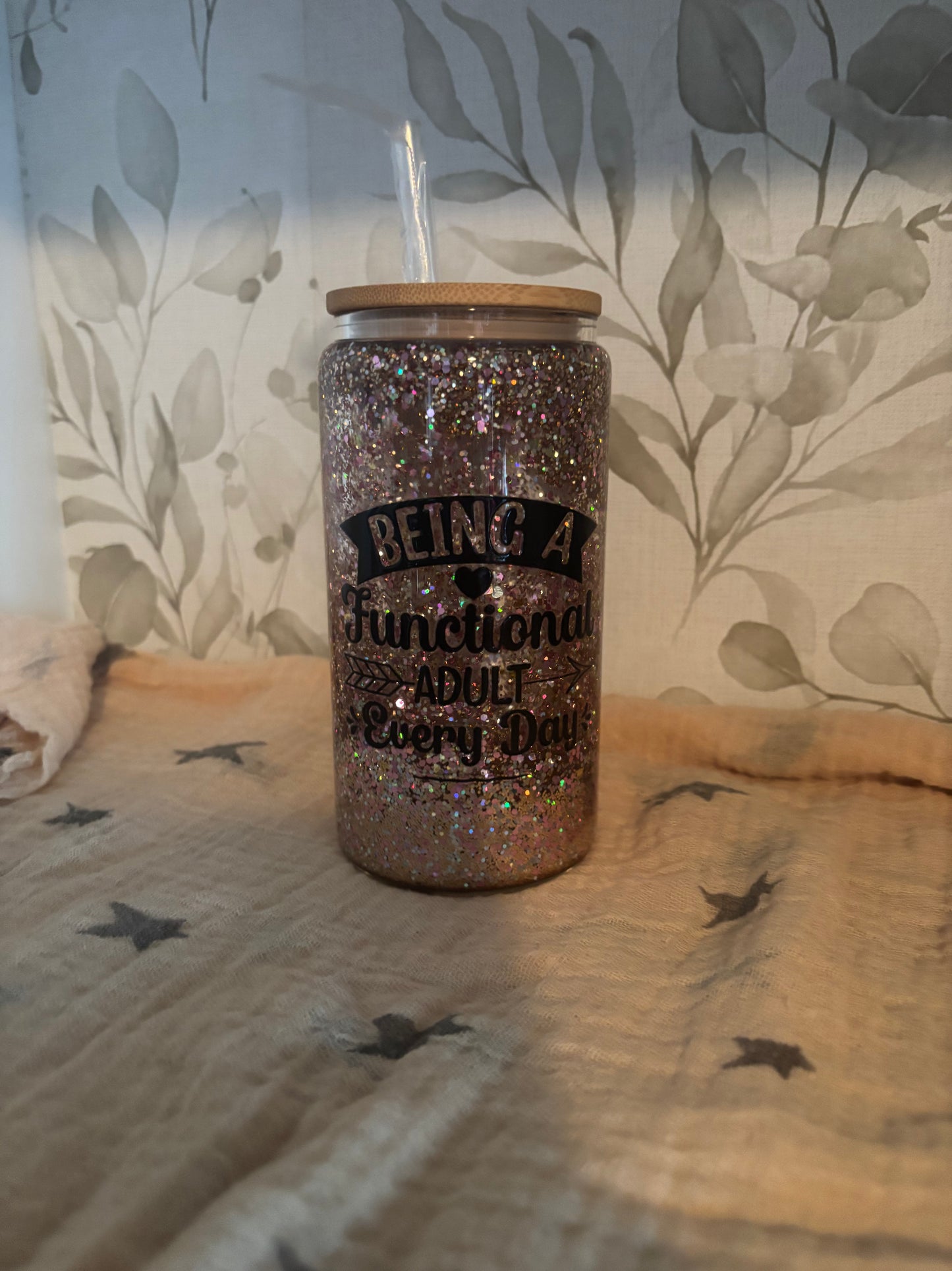 Adult-Glitter-12oz Glass