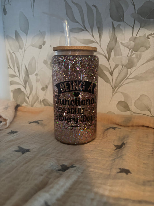 Adult-Glitter-12oz Glass