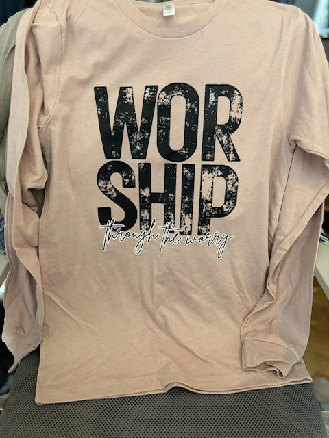 Long Sleeve. Worship. Mauve. Small