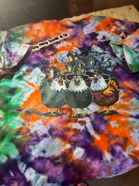 Witch Chicken. Tie Dye. 2X