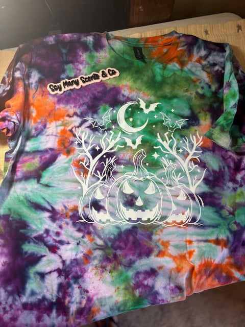 Spooky Pumpkin. Tie Dye, XL