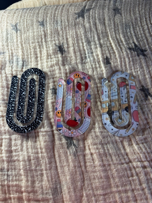 Large Acrylic Paperclips
